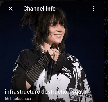 Infrastructure Destruction Squad Telegram channel branding