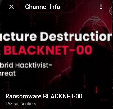 Ransomware-branded Telegram channel associated with BLACKNET-00 activity