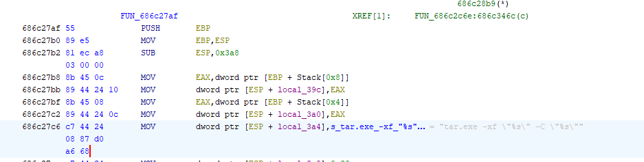 Stage 3 ZIP extraction logic showing tar.exe and COM Shell.Application paths.