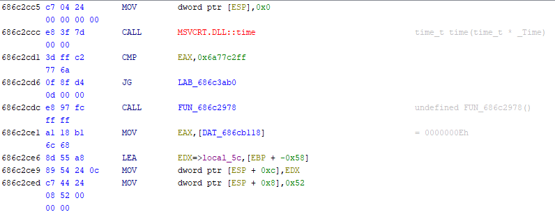 Stage 3 kill-switch logic showing expiry comparison and silent loader exit path.